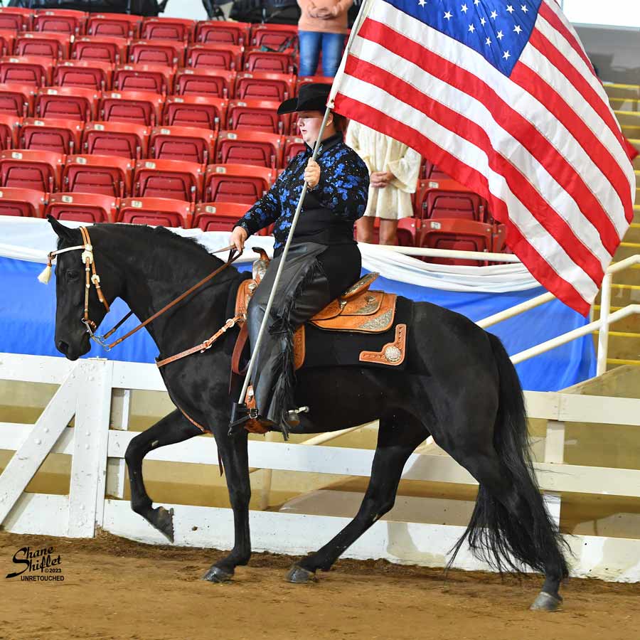 Caitlyn flag North Carolina Walking Horse Association